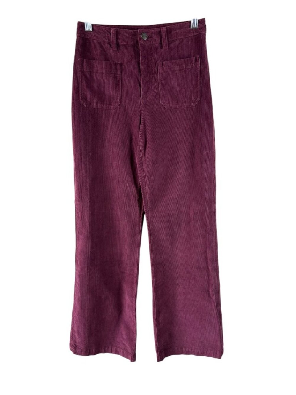 Faherty Wide-Leg Corduroy Pants in Burgundy - Picture 2 of 6
